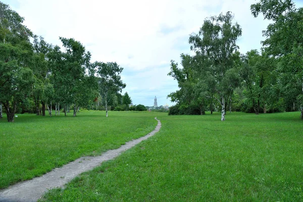 Parc Nature Sentier Sur Fond Lavra Kiev — Photo