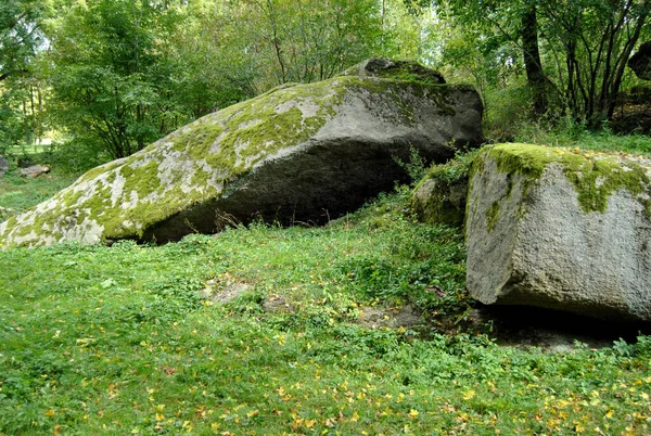 Stenbyggnad Höst Park Natur — Stockfoto