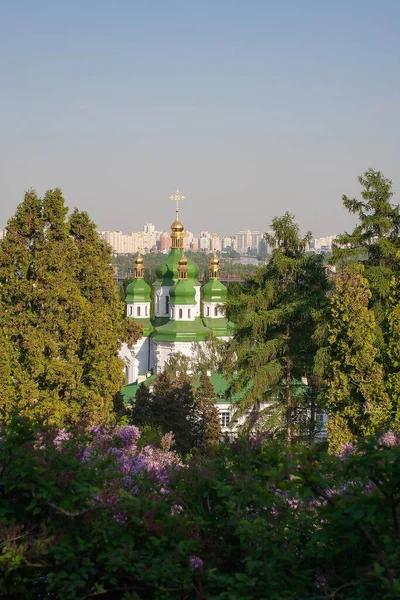 Vydubetsky Monastery Slopes Dnieper River Kyiv — Stock Photo, Image