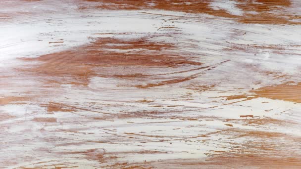 Work Safety. Moving letters of the alphabet on a wooden background — Video