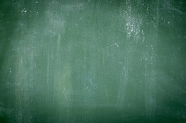 Doku ve beyaz tebeşir işaretli yeşil tebeşir tahtası