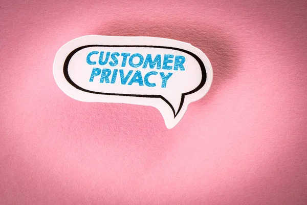 Customer Privacy Speech Bubble Pink Background — ストック写真