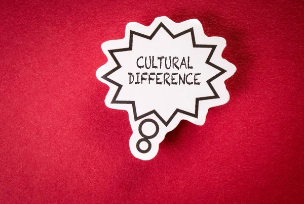 Cultural Difference Speech Bubble Text Red Background —  Fotos de Stock
