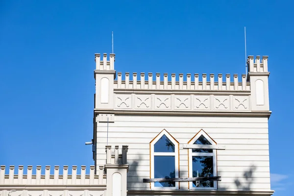 Wooden Building Abandoned Castle Sunny Day Blue Sky — ストック写真