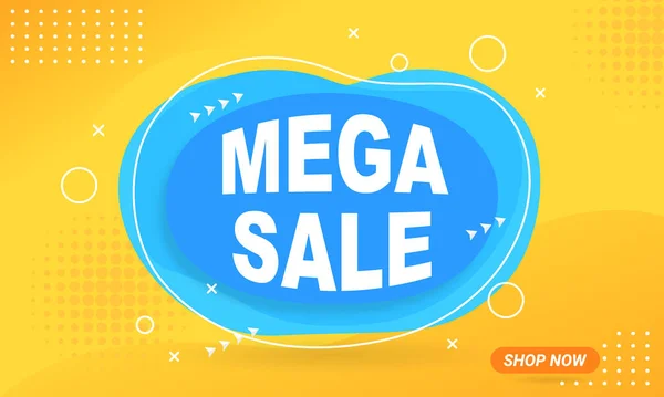 Mega Banner Φούσκα Πώληση Διαφημιστικό Banner Προώθησης — Διανυσματικό Αρχείο