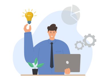 Yaratıcı süreç ve yenilikçi fikir. Beyin fırtınası ile araştırma ve yeni iş planlaması