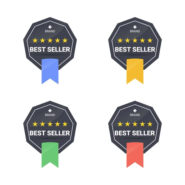 Miglior Badge Icona Venditore Bollo Adesivo — Vettoriale Stock