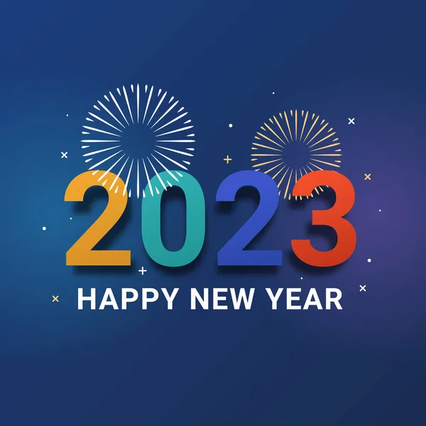 Happy New Year 2023 Festive Realistic Decoration — ストックベクタ