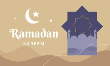 Ramazan kareem tebrik kartı, pankart şablonu