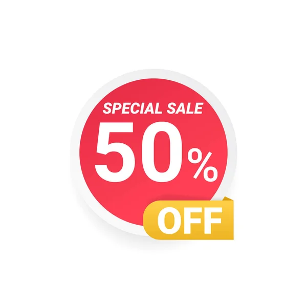 Special Offer Sale Tag Discount Isolated White Background — ストックベクタ