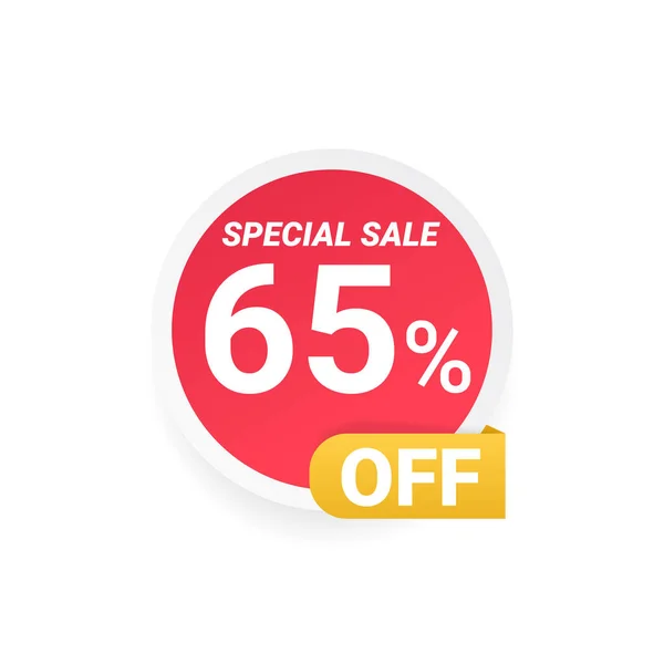 Special Offer Sale Tag Discount Isolated White Background — 스톡 벡터