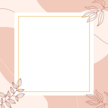 Organik şekilli sosyal medya gönderim şablonu