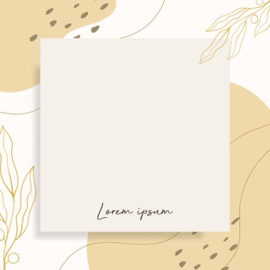 Sosyal medya tanıtımı için şablon zarif pastel renkler ve organik şekiller