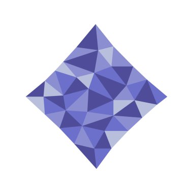 En iyi ödül veya kutlama için uygun çokgen geometrik kristal elmas sembolü.