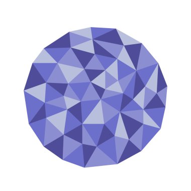 En iyi ödül veya kutlama için uygun çokgen geometrik kristal yuvarlak sembol.