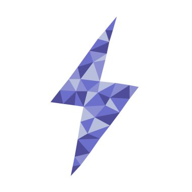 En iyi ödül veya kutlama için uygun çokgen geometrik kristal elektrik sembolü.