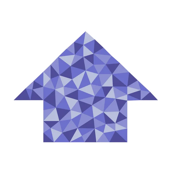 Πολύγωνο Γεωμετρικό Κρύσταλλο Σπίτι Σύμβολο Κατάλληλο Για Την Καλύτερη Βράβευση — Διανυσματικό Αρχείο