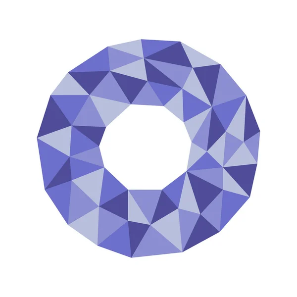 Polygonal Geometric Crystal Ring Symbol Suitable Best Award Celebration — Stock Vector