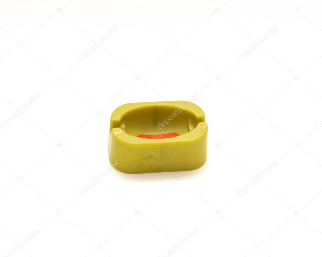 One plastic mound for carp fishing bait holder tool isolated on white background. Croch fishing tackle accessories.