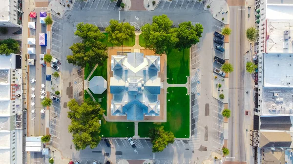 Vista Aérea Grados Del Histórico Palacio Justicia Del Condado Hood — Foto de Stock