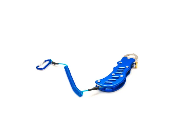Pinza Labbra Pesce Blu Con Ganasce Acciaio Inossidabile Forte Fermo — Foto Stock