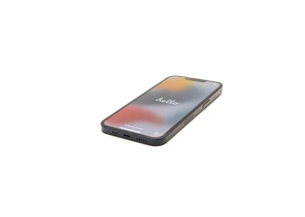 Coppell Usa Jan 2022 Witam Tekst Ekranie Powitalnym Apple Iphone — Zdjęcie stockowe