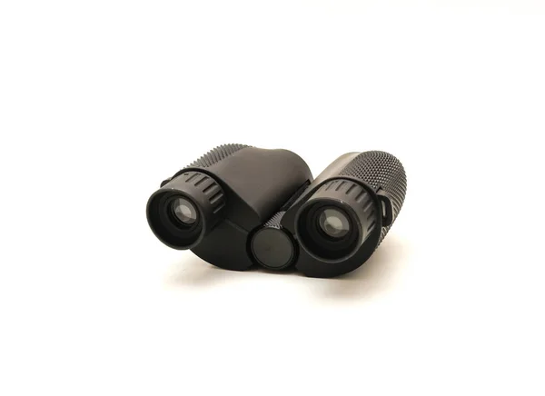 Multi Coated Optics Black Compact Binoculars Isolated White Background Rugged — Fotografia de Stock