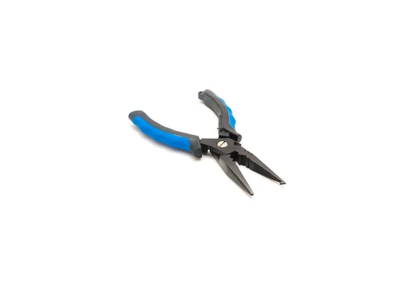 One Fishing Pliers Jaw Split Ring Nose Isolate White Background — Fotografia de Stock