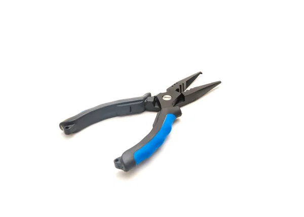 One Fishing Pliers Jaw Split Ring Nose Isolate White Background — Stockfoto