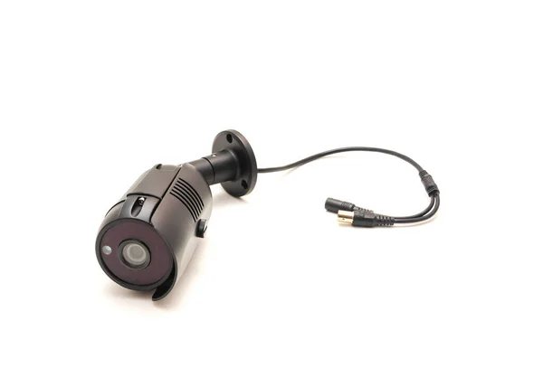 Üst Görünüm Siyah Alüminyum Hava Geçirmez Güvenlik Kamerası Güvenlik Kamerası — Stok fotoğraf