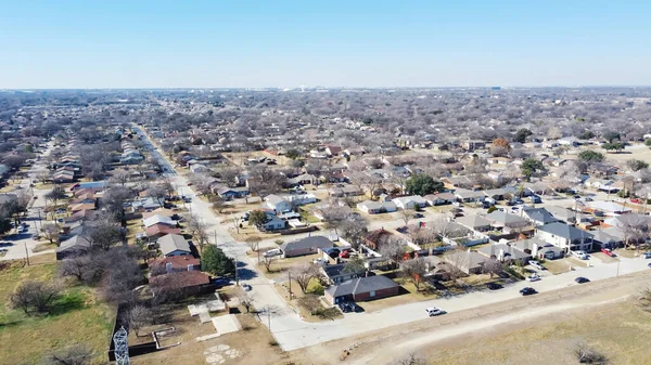 Visión Aérea Barrio Suburbano Suroeste Del Centro Dallas Texas Línea —  Fotos de Stock