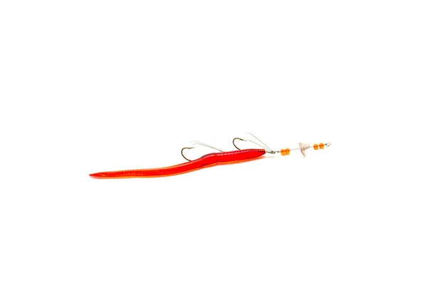 Pre Rigged Scoundrel Worm Bass Lure Isolated White Background Propeller — Stock Photo, Image