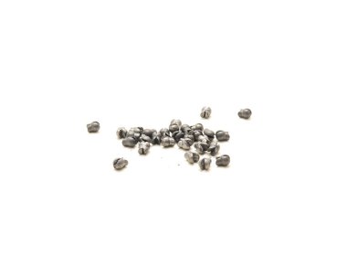 Beyaz arkaplanda izole edilmiş, çıkarılabilir ve yeniden kullanılabilir atış ağırlıkları yığını