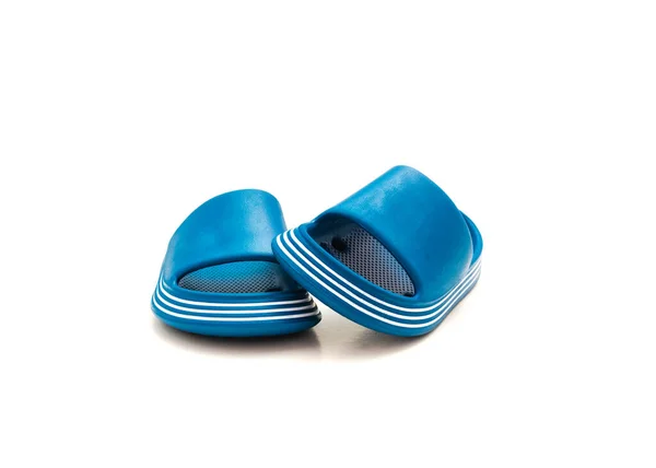 Trending Pair Open Toe Pillow Slide Sandals Toddler Isolated White — Photo