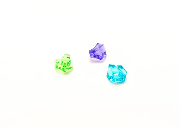 Group Assortment Light Green Blue Pink Aqua Jewels Aqua Solitaire — Stockfoto