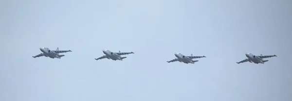 Caças Aeronaves Militares Nova Geração Céu — Fotografia de Stock