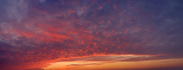 Sunset Dawn Beautiful Colored Sky Clouds Drone View Bright Summer — Stock Photo, Image