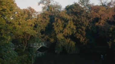 Sofiyivka Park 'taki aşk adası, Uman şehri, Ukrayna, Kyiv.