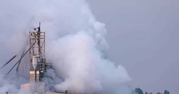 Utsläpp av växthusgaser. Förbränning av naturgas. — Stockvideo