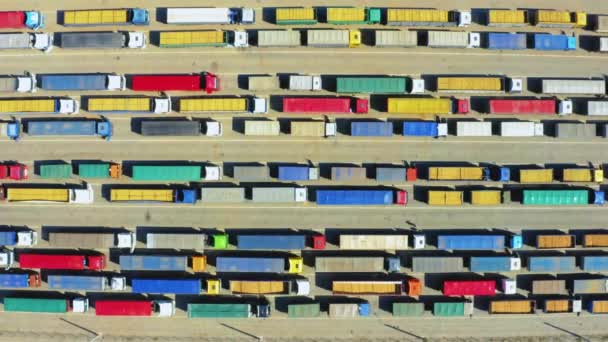 Enorme Fila Camion Carichi Cereali Porto Ucraino Bloccato Crisi Umanitaria — Video Stock