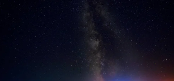 Stars Night Sky Milky Way Galaxy Wonderful Night Landscape — Stockfoto