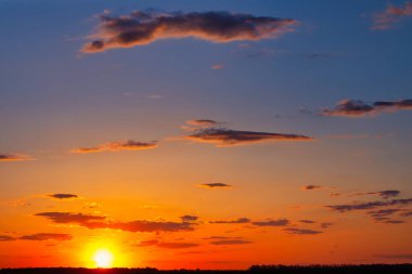 Sunrise or sunset. a beautiful summer day. Natural background.