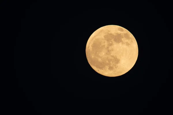 Super moon, full, in the starry sky. Natural background.