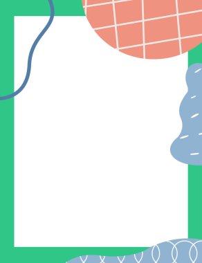 Çerçeveli elementler ve soyut şekiller. Japon sanat tarzı. Kartpostal veya broşür, kapak tasarımı, hikayeler, sosyal medya, uygulama tasarımı.