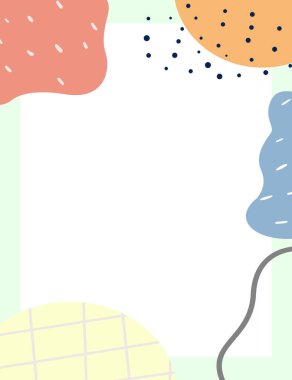 Çerçeveli elementler ve soyut şekiller. Japon sanat tarzı. Kartpostal veya broşür, kapak tasarımı, hikayeler, sosyal medya, uygulama tasarımı.