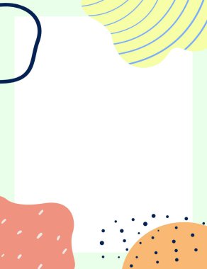 Çerçeveli elementler ve soyut şekiller. Japon sanat tarzı. Kartpostal veya broşür, kapak tasarımı, hikayeler, sosyal medya, uygulama tasarımı.