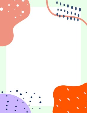 Çerçeveli elementler ve soyut şekiller. Japon sanat tarzı. Kartpostal veya broşür, kapak tasarımı, hikayeler, sosyal medya, uygulama tasarımı.