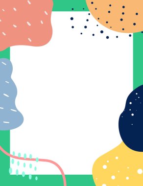 Çerçeveli elementler ve soyut şekiller. Japon sanat tarzı. Kartpostal veya broşür, kapak tasarımı, hikayeler, sosyal medya, uygulama tasarımı.