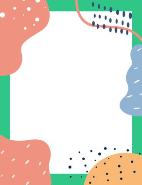 Çerçeveli elementler ve soyut şekiller. Japon sanat tarzı. Kartpostal veya broşür, kapak tasarımı, hikayeler, sosyal medya, uygulama tasarımı.