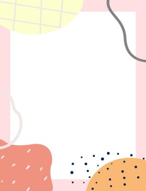 Çerçeveli elementler ve soyut şekiller. Japon sanat tarzı. Kartpostal veya broşür, kapak tasarımı, hikayeler, sosyal medya, uygulama tasarımı.